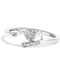 Haus of Brilliance - 925 Sterling Diamond Accent "Mom" Heart Ring (J-K Color, I2-I3 Clarity) - Lyst
