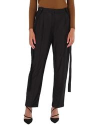 Burberry - Chiffon And Jersey Tailored Trousers With Strap Detail, Brand Size 10 (Us - Lyst