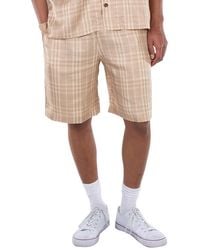 Burberry - Checked Elasticated-Waist Shorts - Lyst