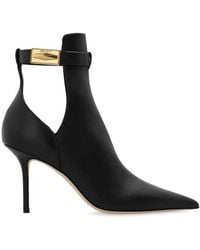 Jimmy Choo - Nell 85 Leather Ankle Boots, Brand Size 39 Us - Lyst