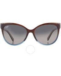 Maui Jim - Olu Olu Neutral Cat Eye Sunglasses Gs537-01f 57 - Lyst