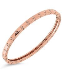 Roberto Coin - 18k Rose Gold Symphony Pois Moi Dimpled Bangle Bracelet - Lyst
