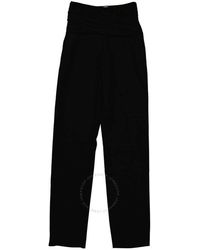 Burberry - Natasha Ruched-waist Wool Tailored Trousers - Lyst