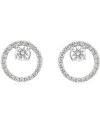 Swarovski - Constella Pierced Earrings Stud Cz Rhodium Shiny - Lyst