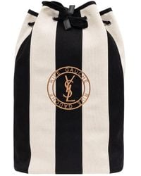 Saint Laurent - Rive Gauche Canvas Backpack - Lyst
