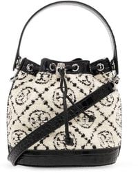 Tory Burch - Boucle Monogram Drawstring Bucket Bag - Lyst