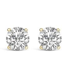 Haus of Brilliance - 14K 4.0 Cttw Round Lab Grown Diamond Solitaire Stud Earrings With Screw Backs - Lyst
