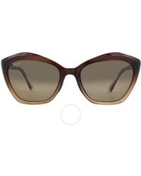 Maui Jim - Lotus Hcl Bronze Cat Eye Sunglasses Hs827-01 56 - Lyst