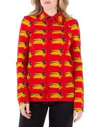 Burberry - Long Sleeve Monogram-Pattern Shirt, Brand Size 10 Us - Lyst