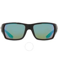 Costa Del Mar - Tailfin Green Mirror Polarized Glass Rectangular Sunglasses 6s9113 911303 57 - Lyst
