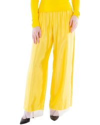 Burberry - Wide-Leg Silk Satin Trousers, Brand Size 08 (Us - Lyst