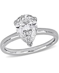 Created Forever - 2Ct Tw Pear-Shaped Lab Grown Diamond Solitaire Engagement Ring - Lyst