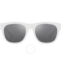 Armani Exchange - Gray Mirrored Silver Square Sunglasses Ax4128su 81566g 55 - Lyst