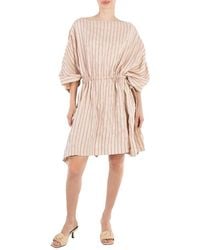 BENJAMIN BENMOYAL - Ladies Striped Linen Boatneck Tunic Dress, Brand Size 2 - Lyst