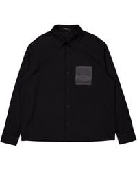 Balmain - Couture Label Wool Overshirt, Brand Size 41 (Neck - Lyst