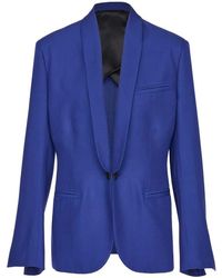 Ferragamo - Silk Shantung Twin Button Blazer - Lyst