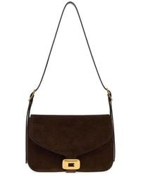 Balenciaga - Dark Suede Medium Clicca Shoulder Bag Muscade Borse A Mano - Lyst