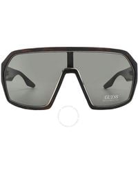 Guess Factory - Green Shield Sunglasses Gf5101 52n 00 - Lyst