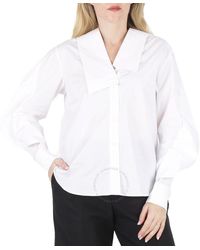 Burberry - Ruffle Trimmed Blouse - Lyst