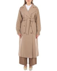 Max Mara - Cicladi Water-Repellent Gabardine Trench Coat, Brand Size 38 Us - Lyst
