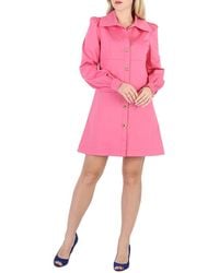 Moschino - Ladies Fuschia Teddy Buttons Cotton Viscose Satin Dress - Lyst