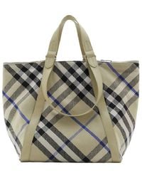 Burberry - Cotton Blend Festival Tote - Lyst