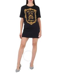 Moschino - Fantasy Print Teddy Embroidered T-shirt Dress - Lyst