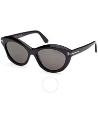 Tom Ford - Toni Polarized Smoke Cat Eye Sunglasses Ft1111 01d 53 - Lyst