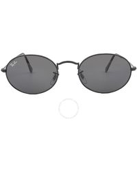 Ray-Ban - Oval Dark Gray Sunglasses - Lyst
