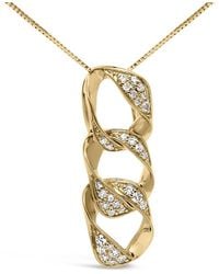 Haus of Brilliance - 14K Over 1/6Ct Diamond Interlocking Triple Circle Hoop Pendant Necklace - Lyst