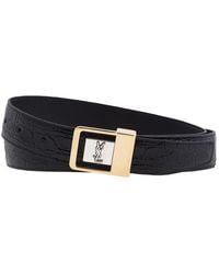 Saint Laurent - Boucle La 66 Leather Belt - Lyst