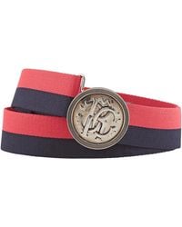 Roberto Cavalli - Jasper Palladium Podium Two Tone Rc Monogram Belt, Us Cm - Lyst