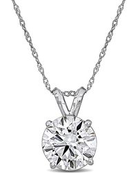 Created Forever - 3Ct Tw Lab-Grown Diamond Solitaire Pendant With Chain - Lyst