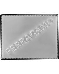Ferragamo - Embossed Logo Leather Card Case - Lyst