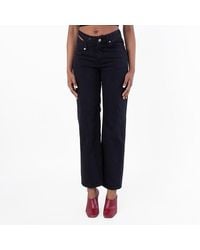 Alexander Wang - Lace Detail Wide Leg Denim Jeans, Waist - Lyst