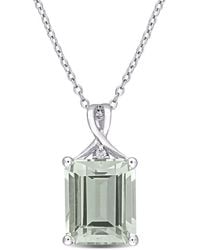 Amour - 5 3/8 Ct Tgw Octagon Quartz And Topaz Pendant With Chain - Lyst
