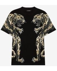 Roberto Cavalli - Roaring Tiger Print Graphic T-Shirt - Lyst