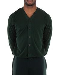 Burberry - Relaxed Fit Wool V-Neck Cardigan - Lyst