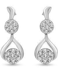 Brilliant Diamond - Sterling 0.50 Carat Lab Grown Diamond Drop Earrings For - Lyst