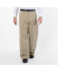 Burberry - Cotton Wide-Leg Trousers - Lyst