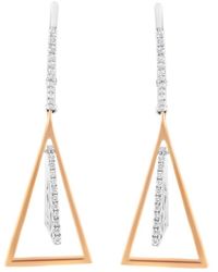 Haus of Brilliance - 14K Rose And 3/8 Cttw Diamond Windchime Drop And Dangle Earring (G-H Si1-Si2 - Lyst