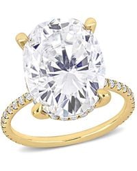 Amour - 8 1/10 Ct Dew Oval Created Moissanite Engagement Ring - Lyst