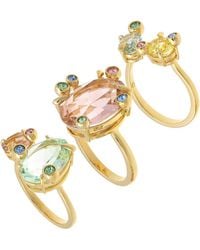 Swarovski - Gema Multicolored Ring Set (3) Size 60 - Lyst
