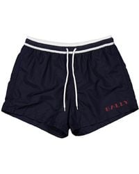 Bally - Logo Print Swim Shorts - Lyst