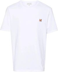 Maison Kitsuné - Fox Head Patch Cotton T-Shirt, Size X-Small - Lyst