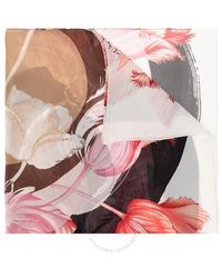 Ferragamo - Multicolour Floral Tulip Print Silk Scarf - Lyst