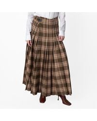 Burberry - Check Wool-Blend Maxi Kilt - Lyst