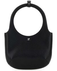 Courreges - Black Leather Holy Handbag - Lyst