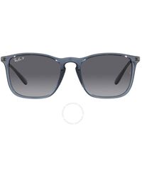 Ray-Ban - Chris Grey Gradient Square Sunglasses Rb4187 6592t3 54 - Lyst