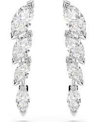 Swarovski - Mesmera Earrings, Marquise Cut, Rhodium Plated - Lyst